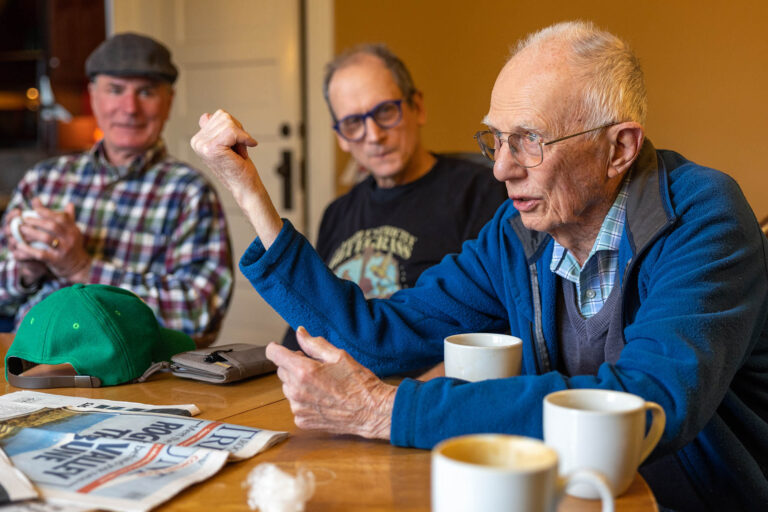 Three guys talking