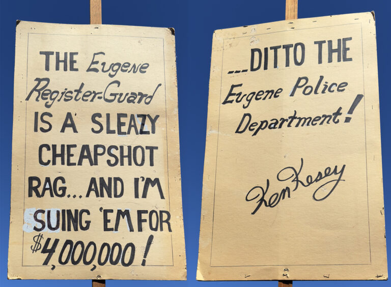Ken Kesey's placard